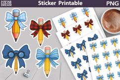 Bow Pencil Teacher Sticker | Back To School Sticker Product Image 7
