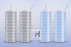 Pencil chamomile pattern skinny tumbler wrap sublimation Product Image 5