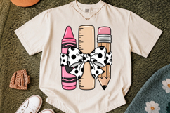 Teacher PNG, Pencil Crayon and Bow School Design Product Image 2