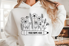 Floral Pencil Svg, Teacher Svg, Back To School Svg, School. Product Image 3