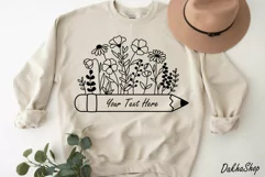 Floral Pencil Svg, Teacher Svg, Back To School Svg, School. Product Image 3