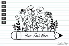 Floral Pencil Svg, Teacher Svg, Back To School Svg, School. Product Image 1