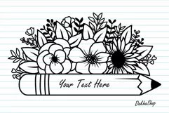 Pencil Floral Svg, Teacher Pencil Svg, Back To School Svg. Product Image 6