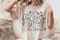 Teacher Svg, Pencil Flower Svg, Floral Pencil Split Monogram Product Image 4