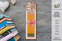 School Pencil Holder Bundle Laser Cut. Gift For School Kid Product Image 14