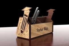 Desk Organizer with Perpetual Calendar, Pencil Holder Product Image 3