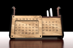 Desk Organizer with Perpetual Calendar, Pencil Holder Product Image 5