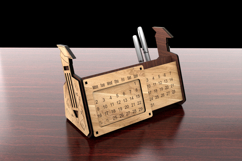 Desk Organizer with Perpetual Calendar, Pencil Holder Product Image 6