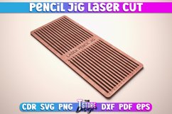 Pencil Jig Laser Cut SVG|Pencil Engraver SVG File|Glowforg Product Image 1