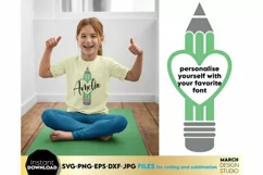 Download this Pencil Split Name Frame today for a good price. These Pencil Split Monogram Frame are compatible with Cricut and Silhouette Cutting Machines.