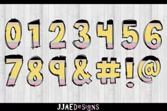 Pencil Font | PNG Letters | Back to School Font Letters Product Image 2