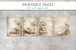 hand drawn sketch vintage paper, ephemera paper Product Image 2