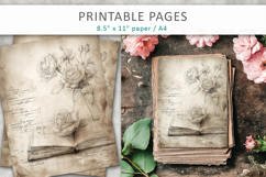 hand drawn sketch vintage paper, ephemera paper Product Image 3