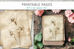 hand drawn sketch vintage paper, old paper background Product Image 3