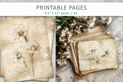 hand drawn sketch vintage paper, old paper background Product Image 6