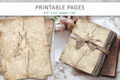 hand drawn sketch vintage paper, scrapbook paper Product Image 5