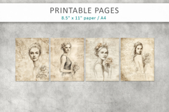 hand drawn sketch vintage paper, paper craft Product Image 2