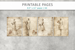 hand drawn sketch vintage paper, aged paper style Product Image 2