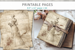 hand drawn sketch vintage paper, aged paper style Product Image 5