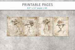 hand drawn sketch vintage paper, aged paper style Product Image 2