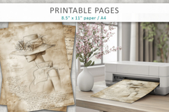 hand drawn sketch vintage paper, aged paper style Product Image 4