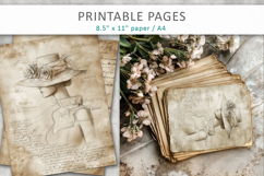 hand drawn sketch vintage paper, aged paper style Product Image 6