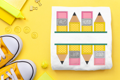 Alternating Pencil Split Applique Embroidery
