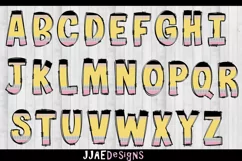 Pencil Font | PNG Letters | Back to School Font Letters Product Image 3
