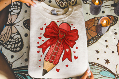 Pencil Teacher Valentine's Day PNG, Teacher Life PNG, Xoxo Product Image 3