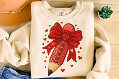 Pencil Teacher Valentine's Day PNG, Teacher Life PNG, Xoxo Product Image 4