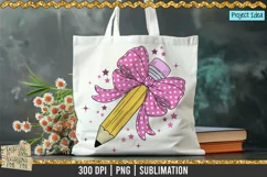 Pencil with Polka Dot Coquette Bow is a professional design that is available at 300dpi PNG to use for Sublimation, iron-on transfer, DTG Printing and normal printing.