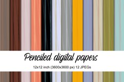 digital papers with pencil doodle pattern