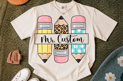 Pencils Custom Name Design PNG, Back to School Sublimation Product Image 2