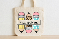 Pencils Custom Name Design PNG, Back to School Sublimation Product Image 3