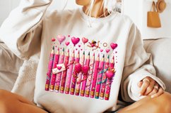 Pencils Valentines Day PNG, Teacher Valentines PNG, Xoxo Png Product Image 3