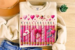 Pencils Valentines Day PNG, Teacher Valentines PNG, Xoxo Png Product Image 1