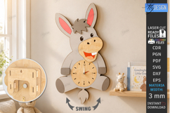 Pendulum Wall Clock Laser Cut Bundle | 3D Layered Clock SVG Product Image 5