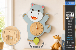 Pendulum Wall Clock Laser Cut Bundle | 3D Layered Clock SVG Product Image 6
