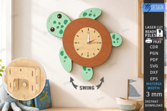 Pendulum Wall Clock Laser Cut Bundle | 3D Layered Clock SVG Product Image 8