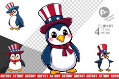 Penguin Patriotic Clipart Product Image 1
