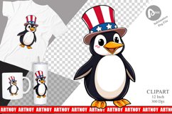 Penguin Patriotic Clipart Product Image 1