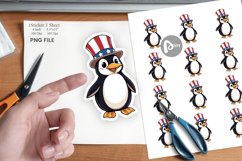 Penguin Patriotic Sticker Product Image 1