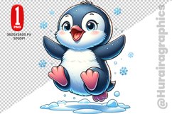Cute Penguin Clipart - PNG File Product Image 1