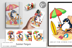 Digital Paper Summer Penguin Product Image 1