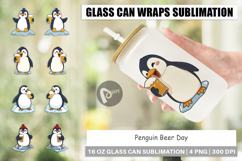 Glass Can Penguin Beer Day Product Image 1