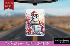 Penguin Pastel Christmas Air Freshener PNG Coquette Xmas PNG Product Image 1