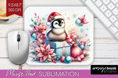 Penguin Pastel Christmas Mouse Pad Sublimation Coquette Xmas Product Image 1