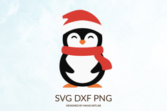 Christmas Penguin SVG|Penguin Clipart Product Image 1