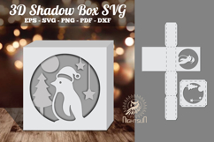 Penguin 3D Papercut Shadow Box SVG Product Image 1
