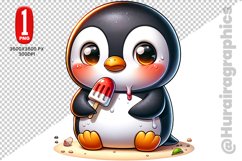 Cute Penguin Clipart - PNG File Product Image 1